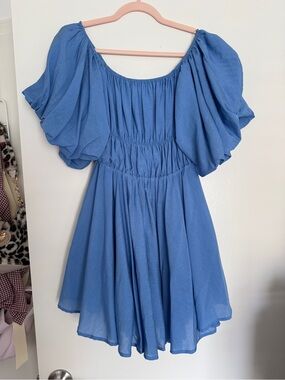 Altar'd State Light Blue Elastic Waist Skirt